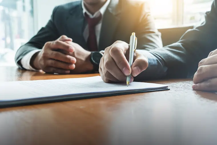 open delaware business bank account online signing a document