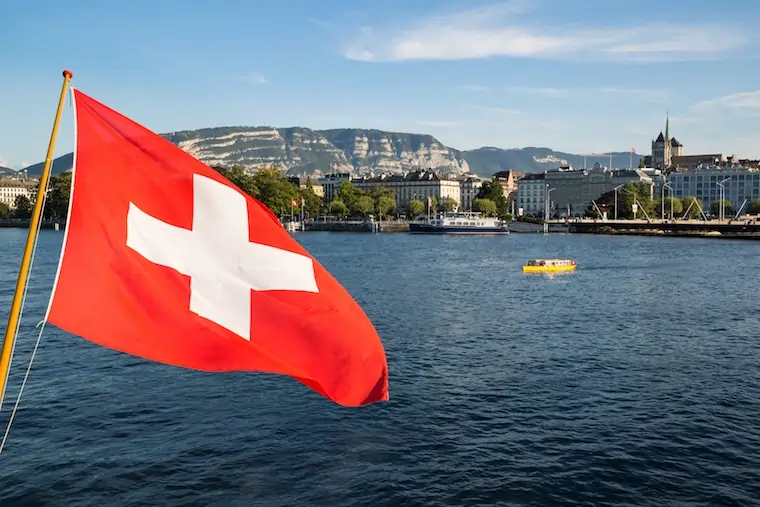 swiss bank account opening feature image swiss flag