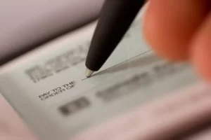 Writing a check example